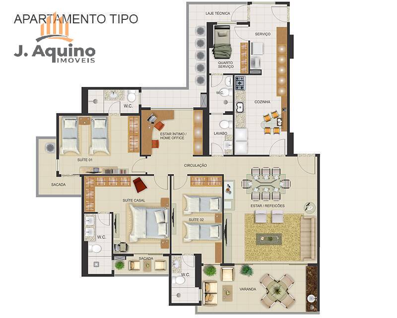 Apartamento à venda com 3 quartos, 162m² - Foto 34