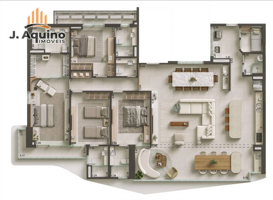 Apartamento à venda com 3 quartos, 129210m² - Foto 12