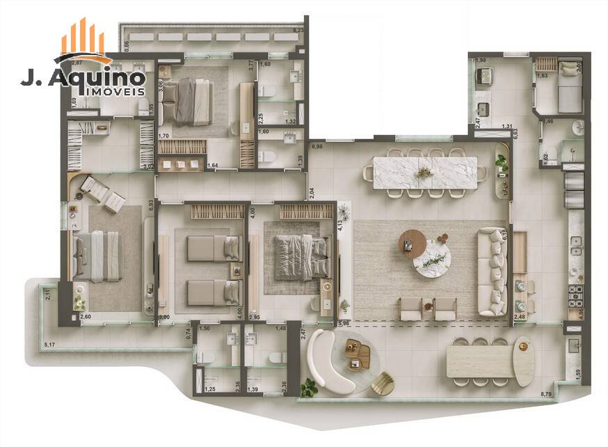 Apartamento à venda com 3 quartos, 129210m² - Foto 11