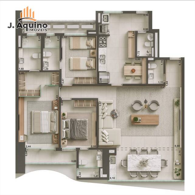 Apartamento à venda com 3 quartos, 129210m² - Foto 10